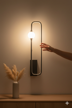 Black Metal Wall Lamp 3 Lighting Modes – Model 2582