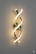 Champagne Metal Wall Light 3 Light Modes White / Warm / Daylight – Model 8808