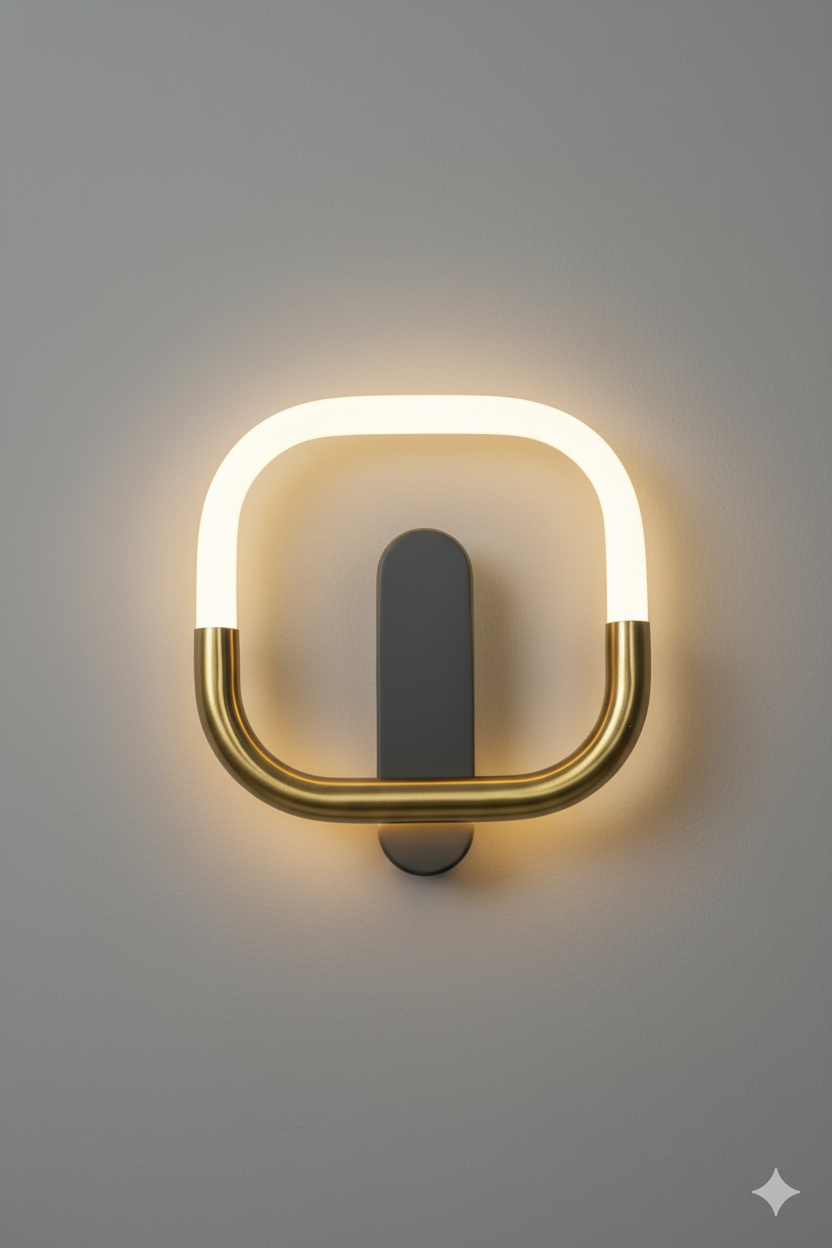 Champagne Metal Wall Light 3 Light Modes White / Warm / Daylight – Model 712