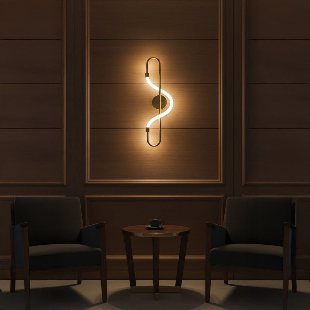 Champagne Metal Wall Light 3 Light Modes White / Warm / Daylight – Model 1008