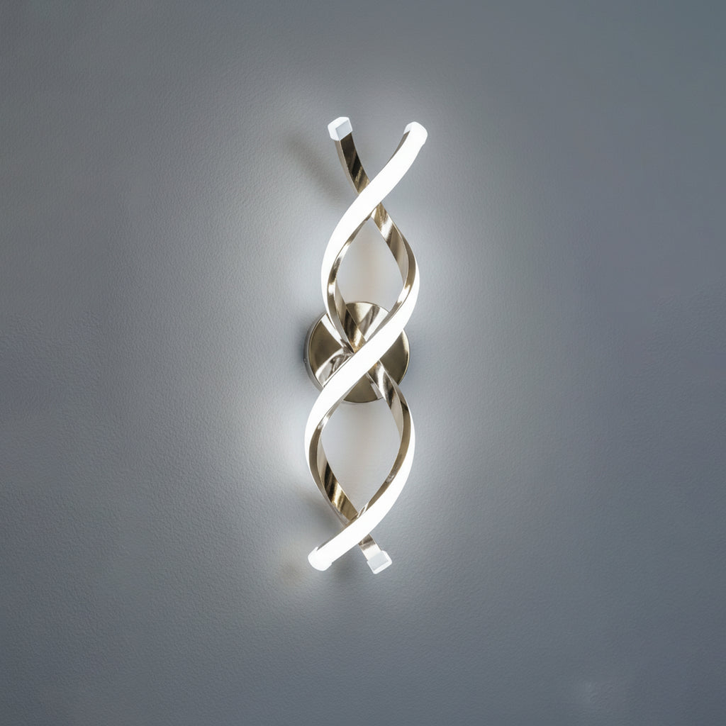 Champagne Metal Wall Light 3 Light Modes White / Warm / Daylight – Model 8808