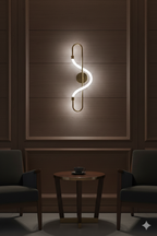 Champagne Metal Wall Light 3 Light Modes White / Warm / Daylight – Model 1008