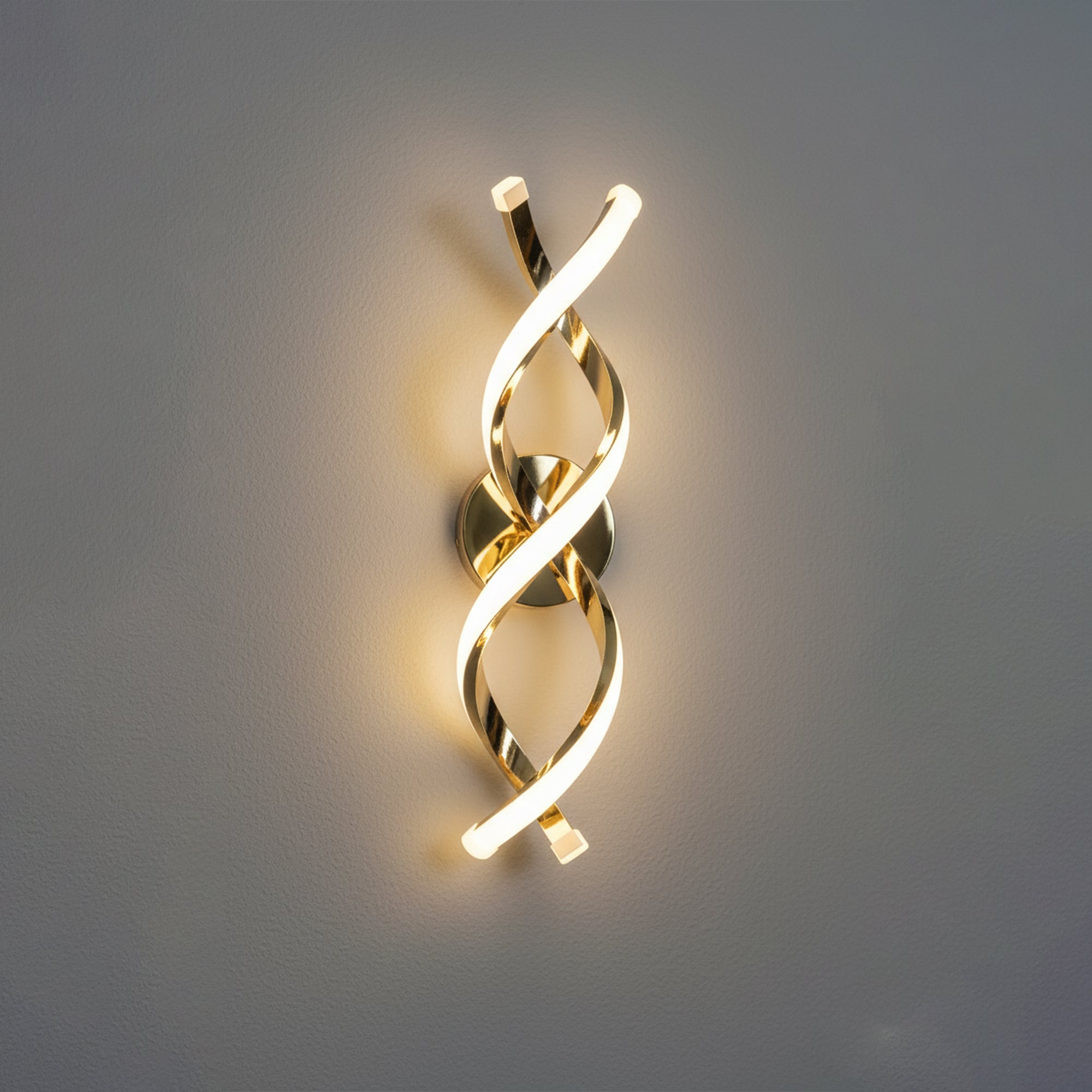 Champagne Metal Wall Light 3 Light Modes White / Warm / Daylight – Model 8808