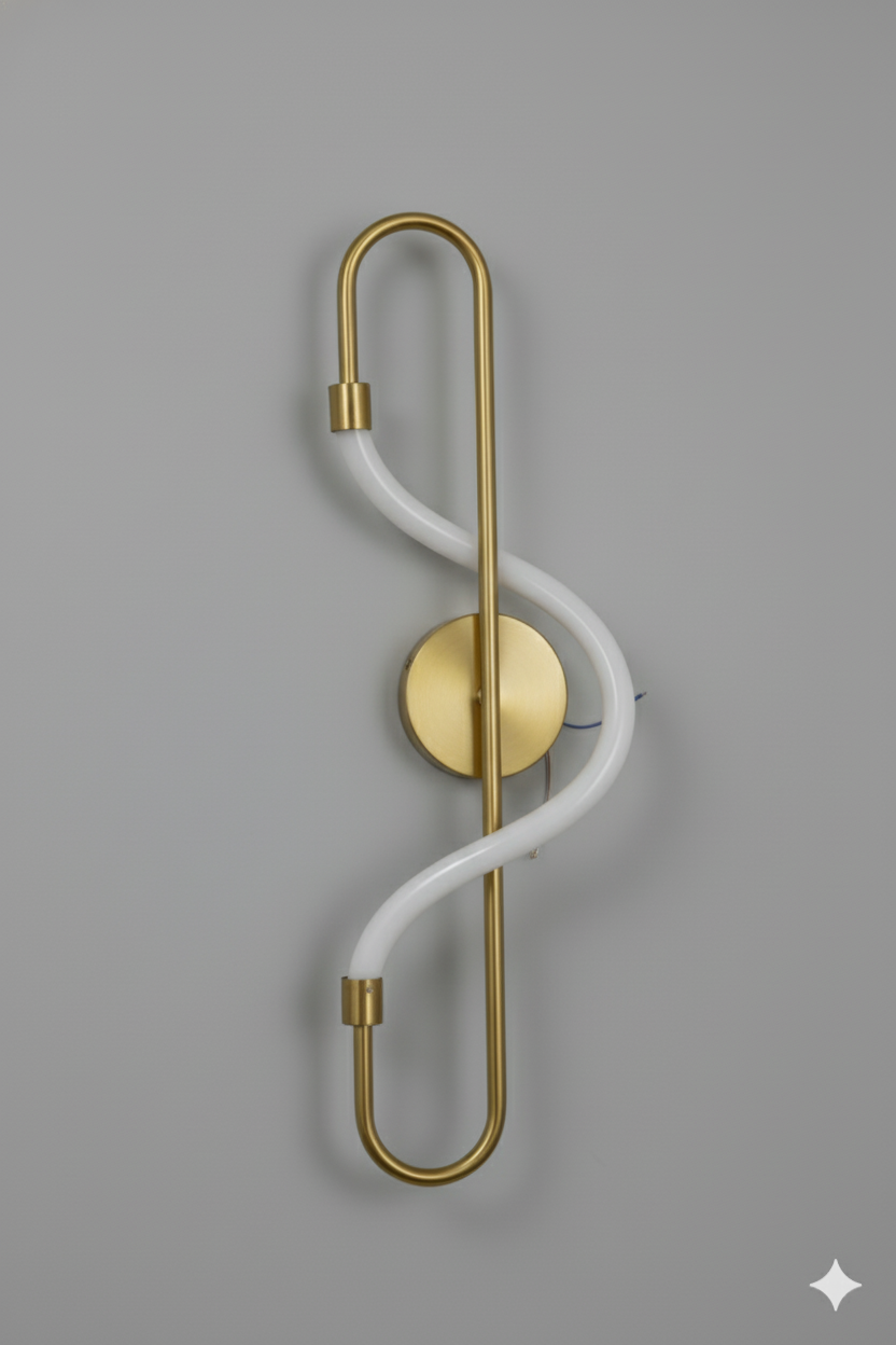 Champagne Metal Wall Light 3 Light Modes White / Warm / Daylight – Model 1008