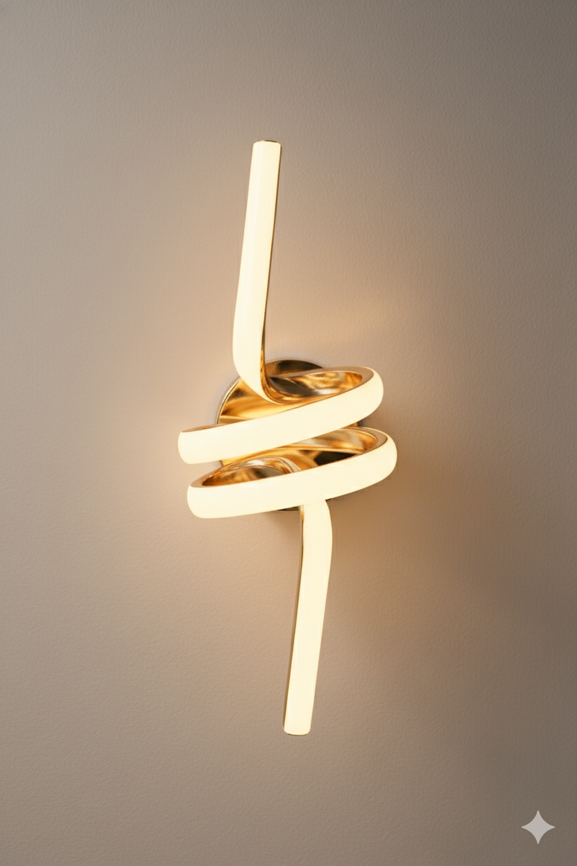 Champagne Metal Wall Light 3 Light Modes White / Warm / Daylight – Model 01W